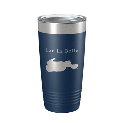 Lac La Belle Tumbler Lake Map Travel Mug Insulated Laser Engraved Coffee Cup Michigan 20 oz-8