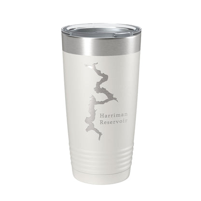 Harriman Reservoir Lake Map Tumbler Travel Mug Insulated Laser Engraved Coffee Cup Whitingham Vermont 20 oz-1
