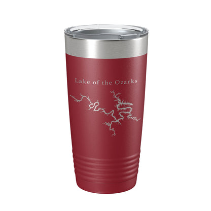 Lake of the Ozarks Map Tumbler Travel Mug Insulated Laser Engraved Coffee Cup Missouri 20 oz-18