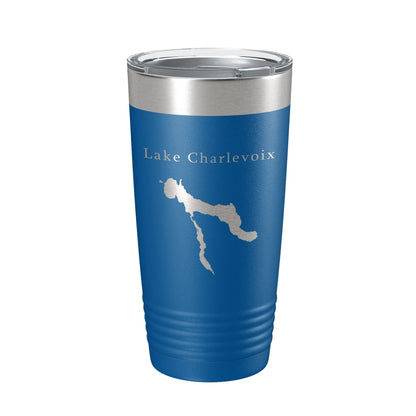 Lake Charlevoix Map Tumbler Travel Mug Insulated Laser Engraved Coffee Cup Michigan 20 oz-6