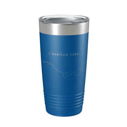 Cheatham Lake Map Tumbler Travel Mug Insulated Laser Engraved Coffee Cup Nashville Tennessee 20 oz-6