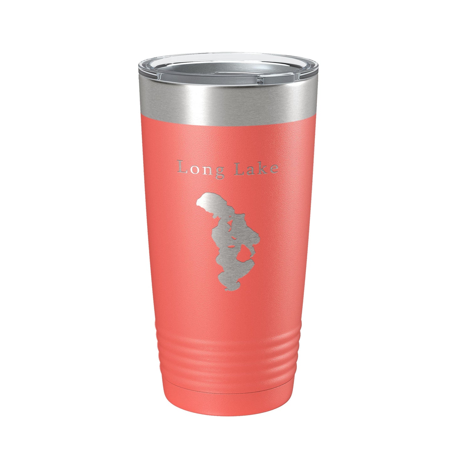 Long Lake Map Tumbler Travel Mug Insulated Laser Engraved Coffee Cup Grand Traverse County Michigan 20 oz-20