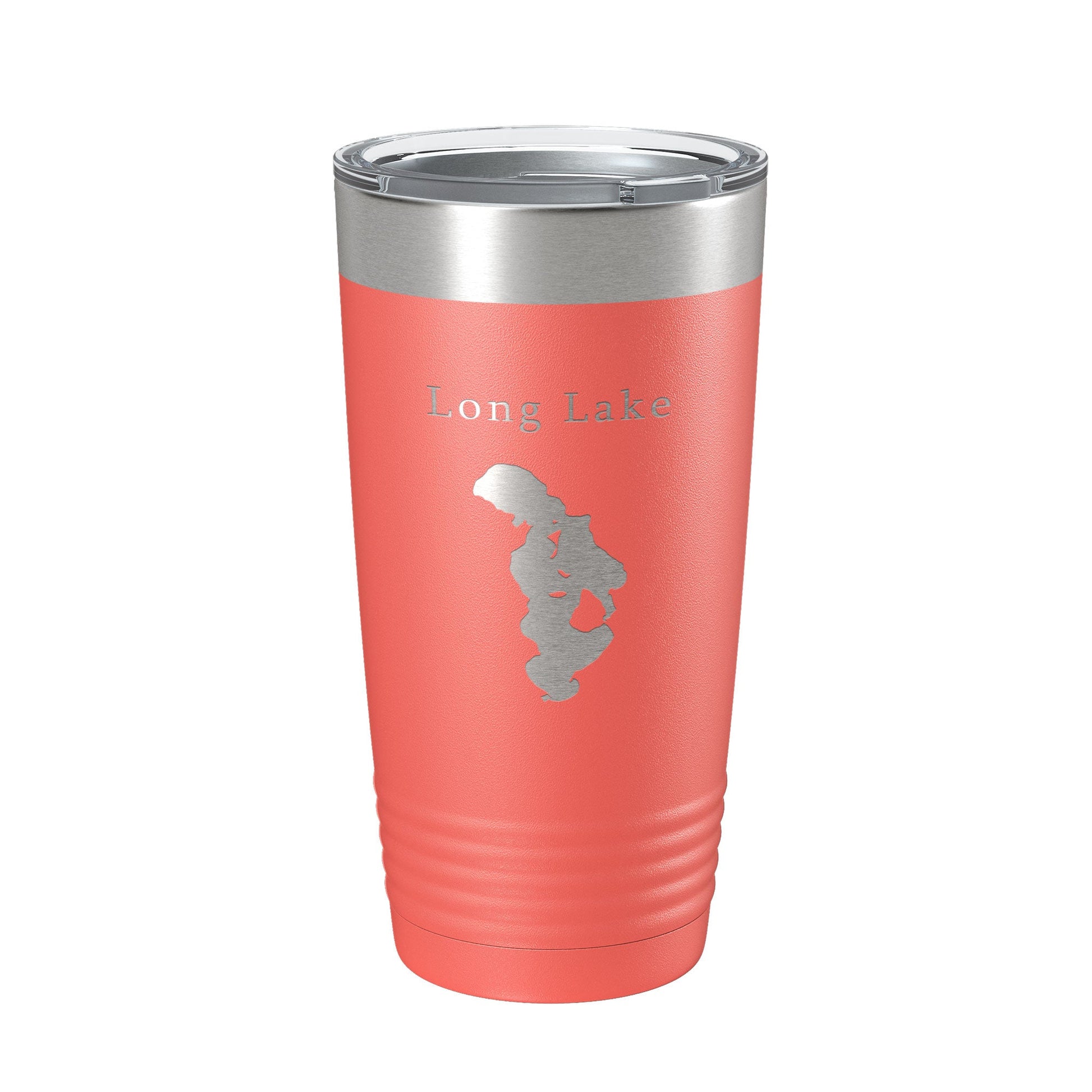 Long Lake Map Tumbler Travel Mug Insulated Laser Engraved Coffee Cup Grand Traverse County Michigan 20 oz-20