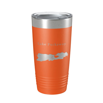 Lake Puckaway Map Tumbler Travel Mug Insulated Laser Engraved Coffee Cup Wisconsin 20 oz-17
