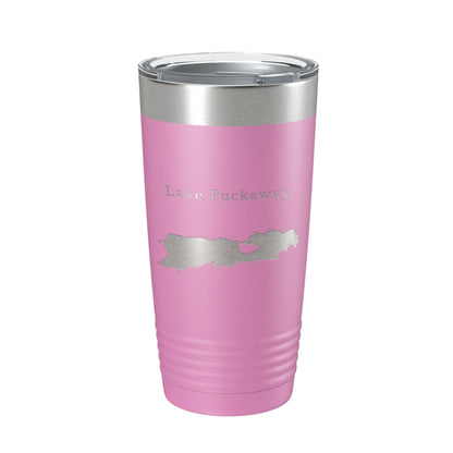 Lake Puckaway Map Tumbler Travel Mug Insulated Laser Engraved Coffee Cup Wisconsin 20 oz-14