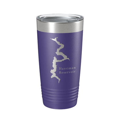 Harriman Reservoir Lake Map Tumbler Travel Mug Insulated Laser Engraved Coffee Cup Whitingham Vermont 20 oz-15