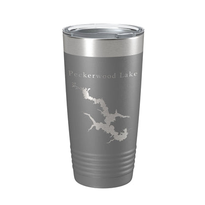 Peckerwood Lake Map Tumbler Travel Mug Insulated Laser Engraved Coffee Cup Hartz Reservoir Arkansas 20 oz-16