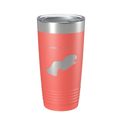 Fenton Lake Map Tumbler Travel Mug Insulated Laser Engraved Coffee Cup New Mexico 20 oz-20