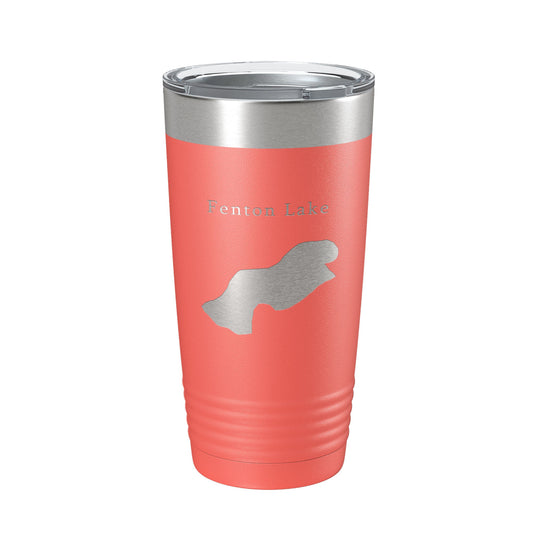 Fenton Lake Map Tumbler Travel Mug Insulated Laser Engraved Coffee Cup New Mexico 20 oz-20