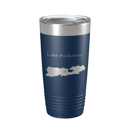 Lake Puckaway Map Tumbler Travel Mug Insulated Laser Engraved Coffee Cup Wisconsin 20 oz-8
