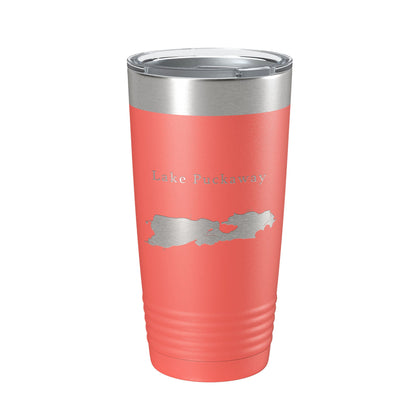 Lake Puckaway Map Tumbler Travel Mug Insulated Laser Engraved Coffee Cup Wisconsin 20 oz-20