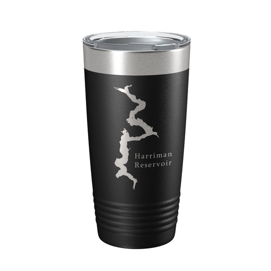 Harriman Reservoir Lake Map Tumbler Travel Mug Insulated Laser Engraved Coffee Cup Whitingham Vermont 20 oz-0