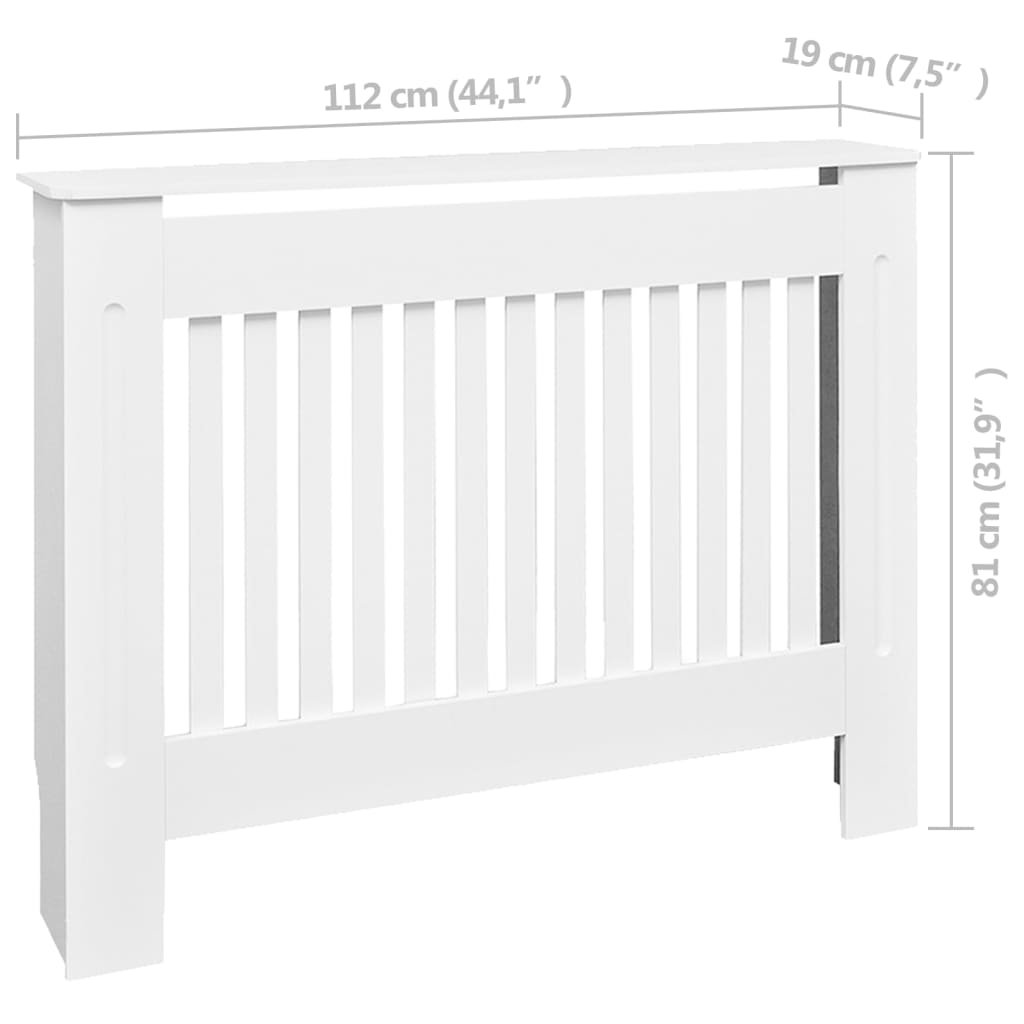 vidaXL Radiator Cover Radiator Guard for Home Office Heater Cabinet Cover MDF-4