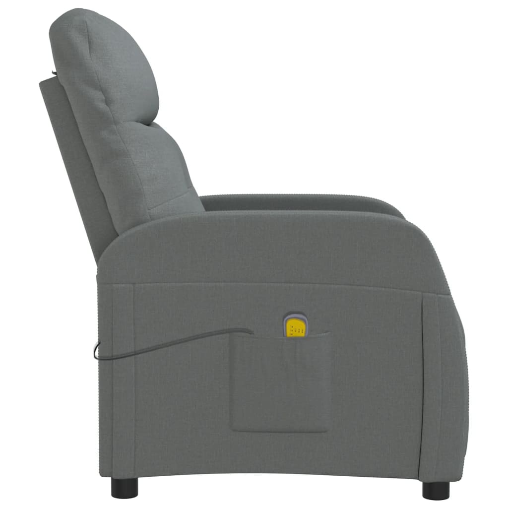 vidaXL Massage Chair Dark Gray Fabric-2
