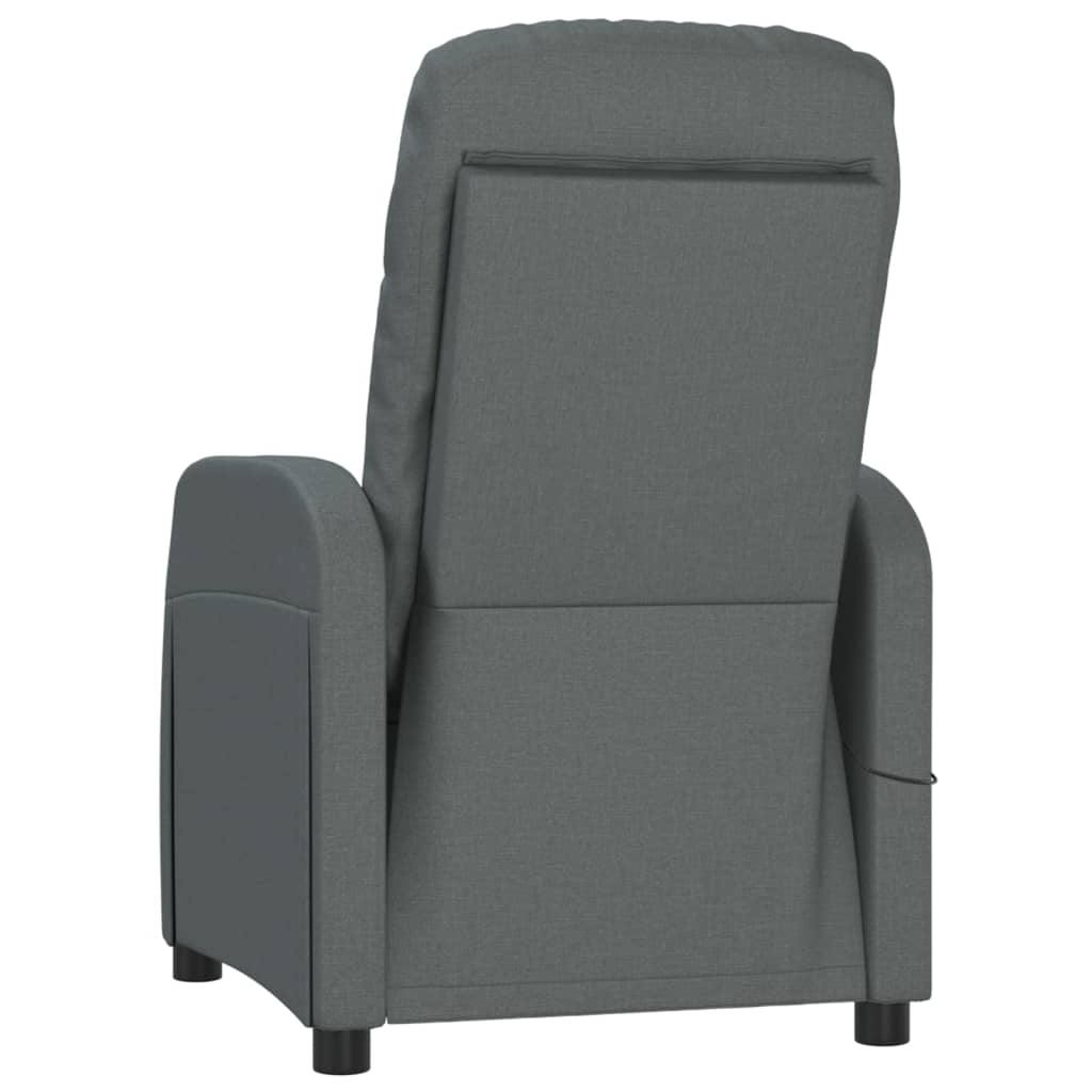 vidaXL Massage Chair Dark Gray Fabric-3