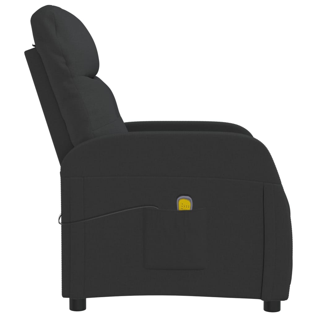 vidaXL Massage Chair Black Fabric-2