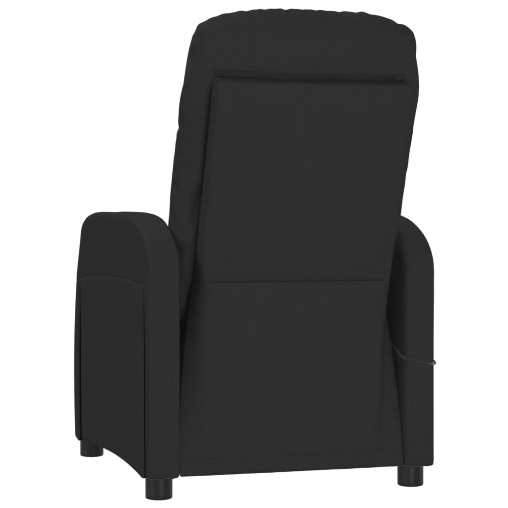 vidaXL Massage Chair Black Fabric-3
