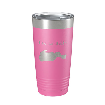 Lac La Belle Tumbler Lake Map Travel Mug Insulated Laser Engraved Coffee Cup Michigan 20 oz-11