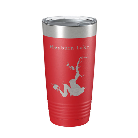 Heyburn Lake Map Tumbler Travel Mug Insulated Laser Engraved Coffee Cup Oklahoma 20 oz-10