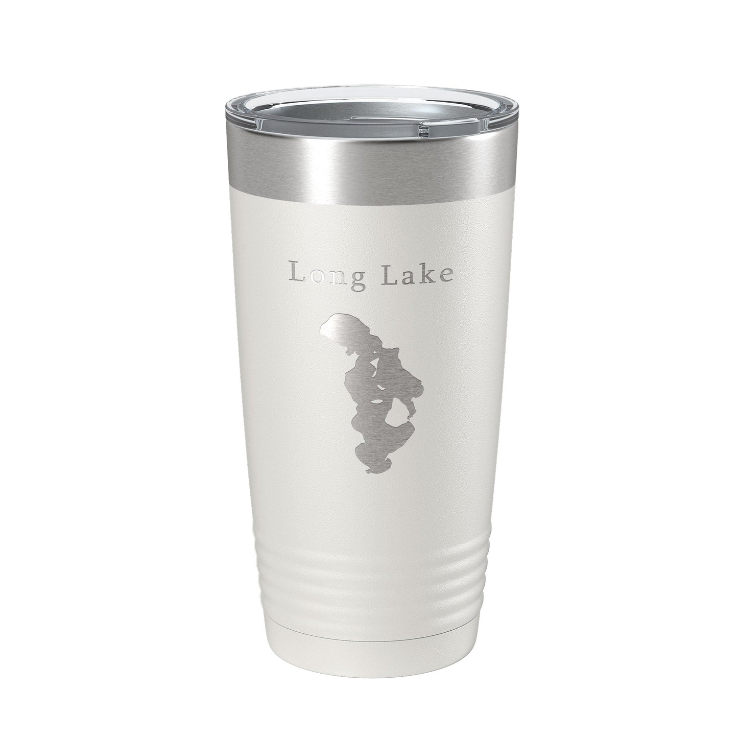 Long Lake Map Tumbler Travel Mug Insulated Laser Engraved Coffee Cup Grand Traverse County Michigan 20 oz-7