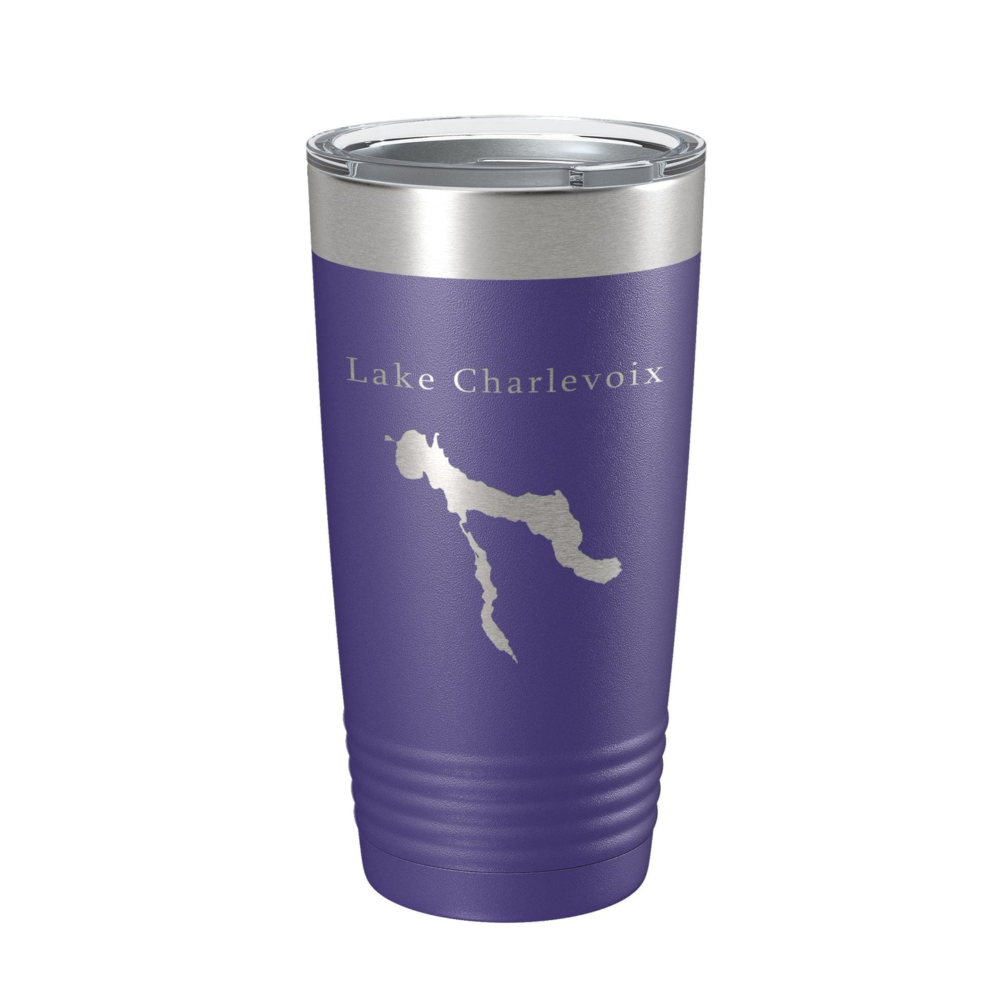 Lake Charlevoix Map Tumbler Travel Mug Insulated Laser Engraved Coffee Cup Michigan 20 oz-15