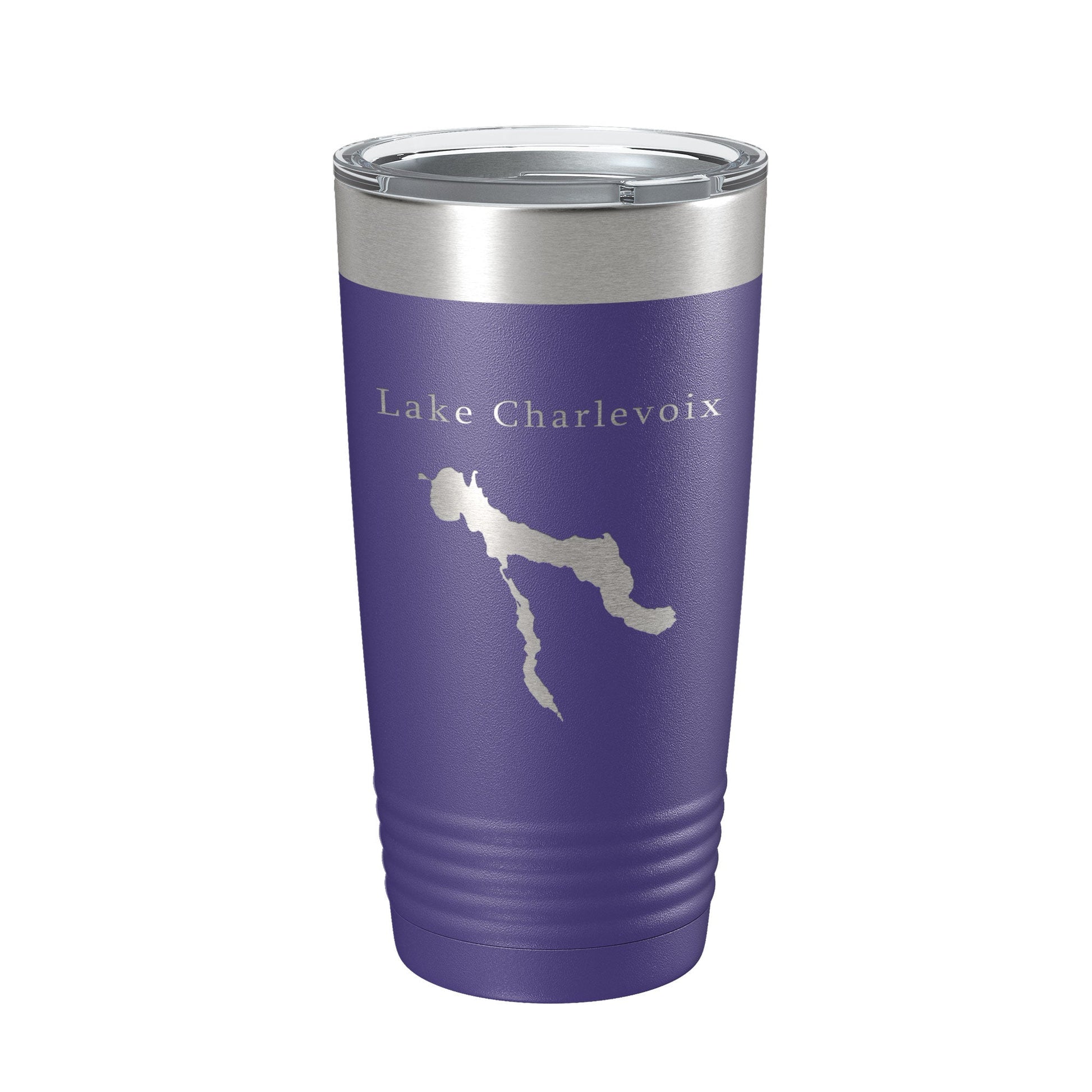 Lake Charlevoix Map Tumbler Travel Mug Insulated Laser Engraved Coffee Cup Michigan 20 oz-15