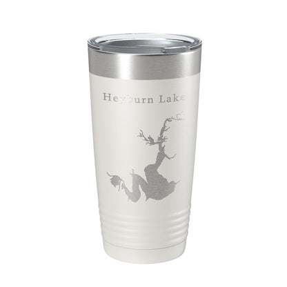 Heyburn Lake Map Tumbler Travel Mug Insulated Laser Engraved Coffee Cup Oklahoma 20 oz-7