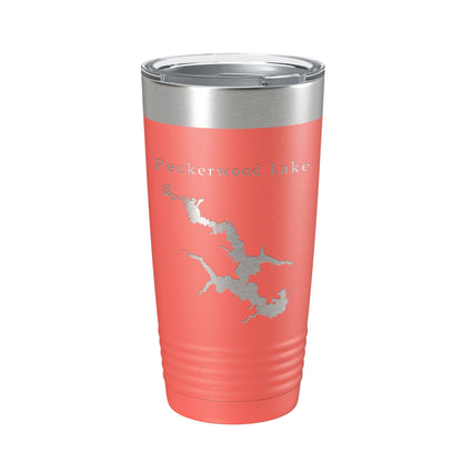 Peckerwood Lake Map Tumbler Travel Mug Insulated Laser Engraved Coffee Cup Hartz Reservoir Arkansas 20 oz-20