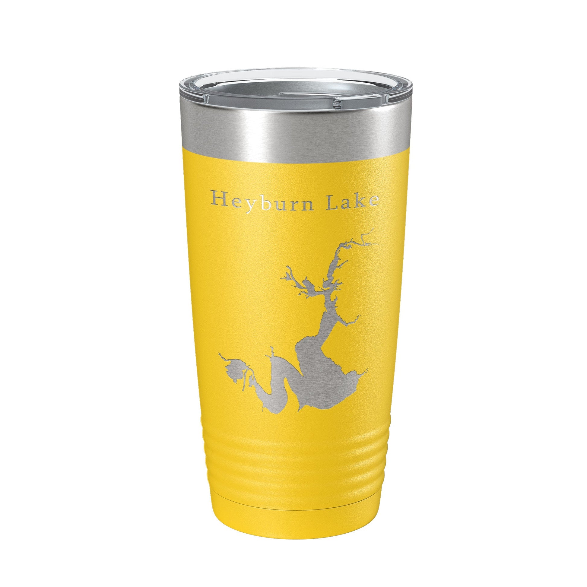 Heyburn Lake Map Tumbler Travel Mug Insulated Laser Engraved Coffee Cup Oklahoma 20 oz-19
