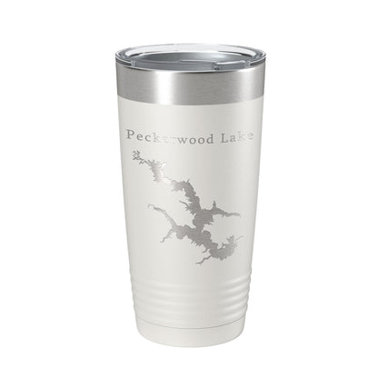 Peckerwood Lake Map Tumbler Travel Mug Insulated Laser Engraved Coffee Cup Hartz Reservoir Arkansas 20 oz-1