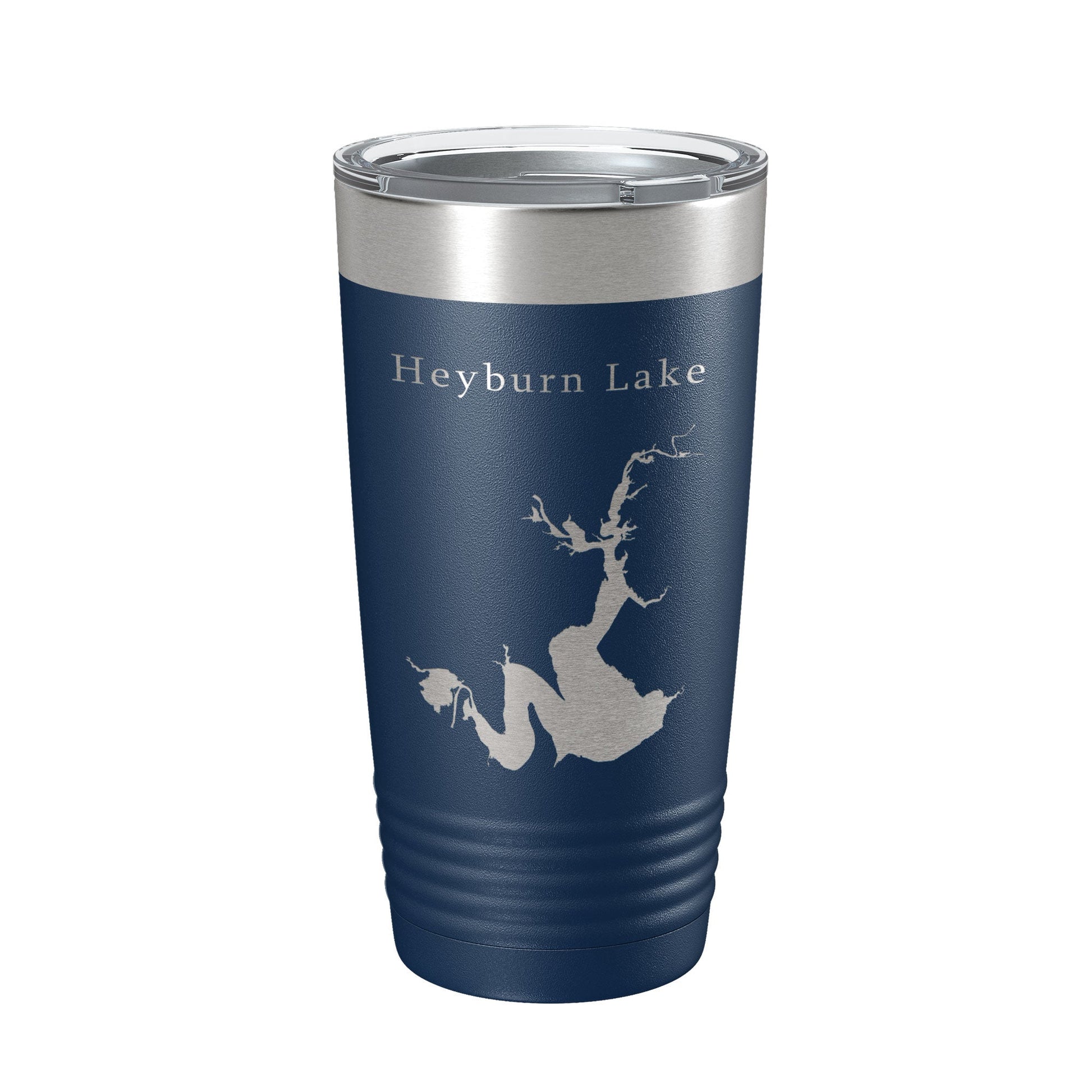 Heyburn Lake Map Tumbler Travel Mug Insulated Laser Engraved Coffee Cup Oklahoma 20 oz-8
