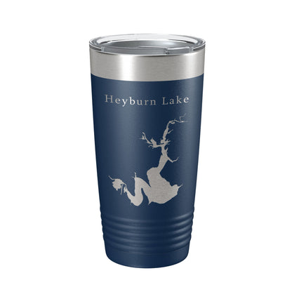 Heyburn Lake Map Tumbler Travel Mug Insulated Laser Engraved Coffee Cup Oklahoma 20 oz-8