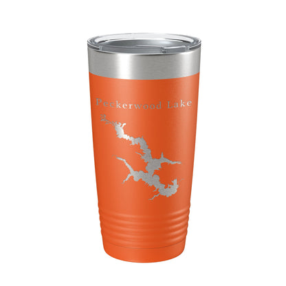 Peckerwood Lake Map Tumbler Travel Mug Insulated Laser Engraved Coffee Cup Hartz Reservoir Arkansas 20 oz-17
