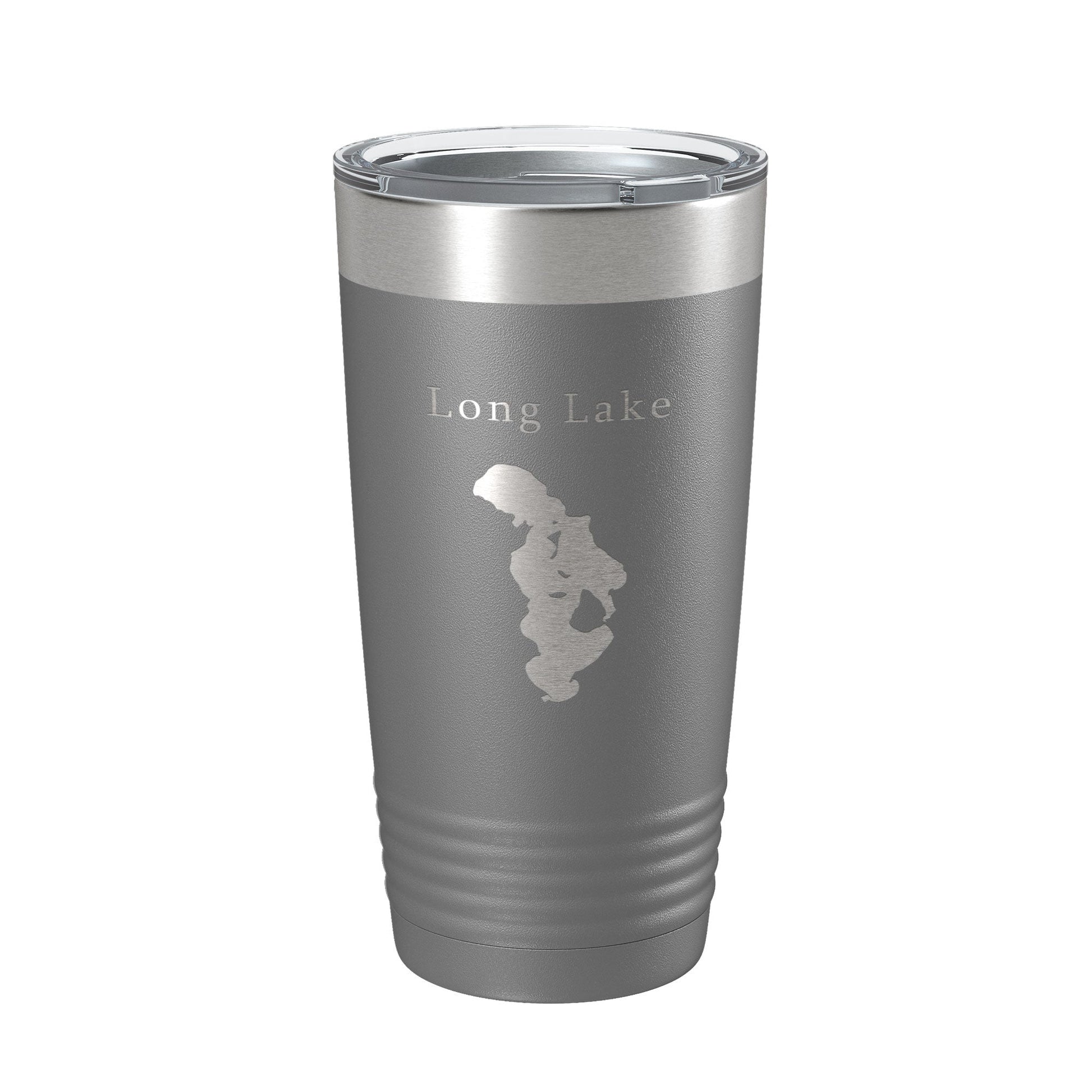 Long Lake Map Tumbler Travel Mug Insulated Laser Engraved Coffee Cup Grand Traverse County Michigan 20 oz-16